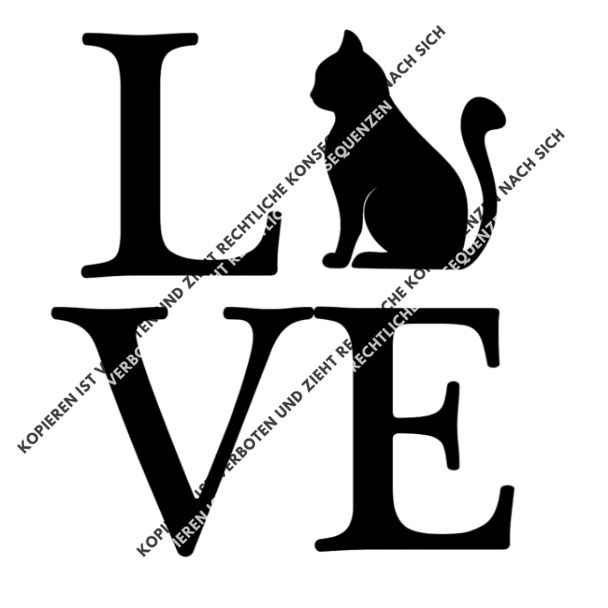 Love Mit Katze In Schwarz