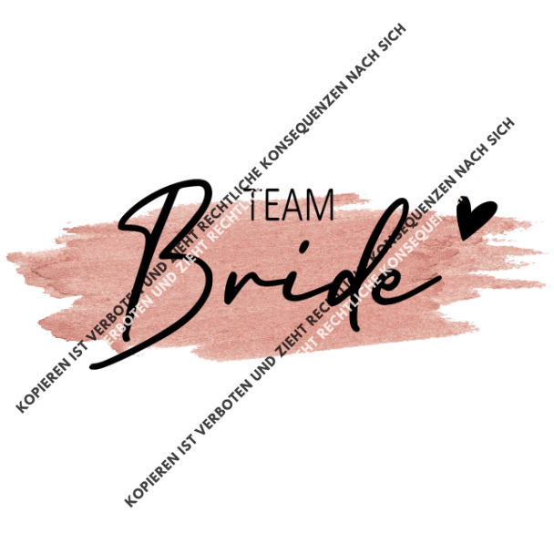 Team Bride In Schwarz