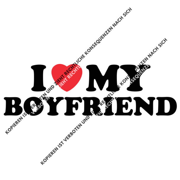 I Love my Boyfriend In Black