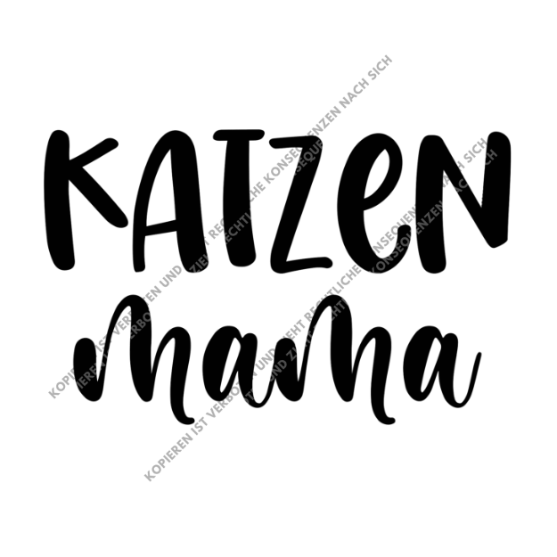 Katzenmama – Schriftzug DTF-Motiv für Katzenfans