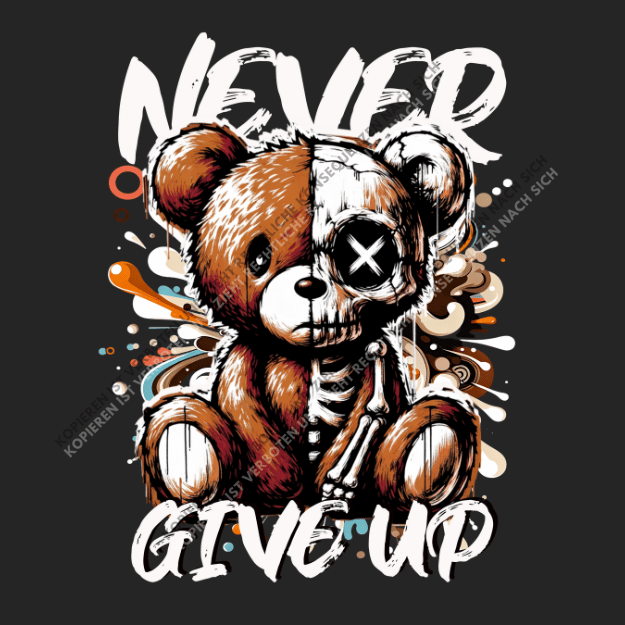 Never Give Up – Symbol für Stärke & Durchhaltevermögen – DTF-Motiv